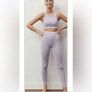 Mango Purple High Waist Seamless Yoga Gym Leggings Size M